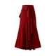thumbnail image 3 of Faldas largas Falda larga casual para damas Una línea Asimétrica Color sólido Estilo sexy Traje diario Kuymtek Vino rojo T M para Mujer, 3 of 8