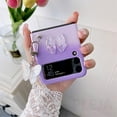 thumbnail image 4 of Étui Bracelet Papillon Mignon Compatible avec Samsung Galaxy Z Flip 4, Couleur Dégradée Étui Rigide Pc Antichoc, 4 of 5
