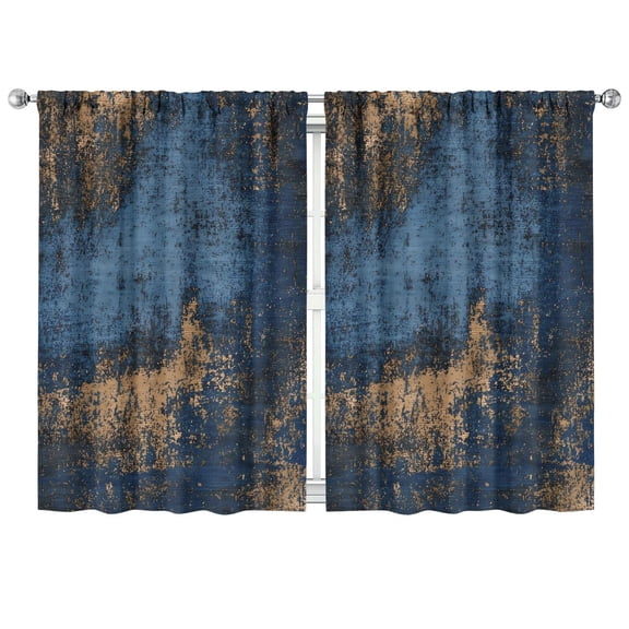 Gray Abstract Oil Painting Curtains-blackout Curtains Bedroom Decor Living Room Darkening Grommet Window Drapes 2 Panels Set 41"x63"