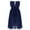Navy_Blue, variant on Alvivi Kids Flower Girls Wedding Bridesmaid Chiffon Formal Long Dress Romper Maxi Split Dresses