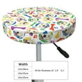 thumbnail image 4 of Kdxio Cartoon Labrador Retriever Print Stool Covers Round,Stretch Round Bar Stool Covers Washable Bar Stool Cushion Slipcover for 12-15 Inch Chair, 4 of 7