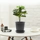 thumbnail image 5 of Kearding Maceta de flores para suelo de , maceta de jardín para dormitorio, maceta de resina, contenedor de plantas suculentas con bandeja, Jardín y Patio Gris Negro/Bandeja 18 cm * 13 cm * 10 cm, 5 of 6