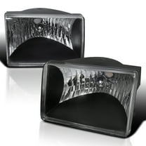 Spec-D Tuning Euro Crystal Black Clear Headlights Compatible with Jeep Grand Cherokee 1993-1998 L R Pair Head Light Lamp Assembly