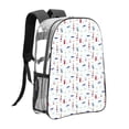 thumbnail image 3 of Honeii Nautical Lighthouse Sailboat Print Clear Backpack Heavy Duty Transparent Bag 17" See Through BookBag for Women Men Adults Work Festival Sports Travel, 3 of 7