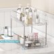thumbnail image 5 of Organizador de almacenamiento para baño, paquete de 4, organizadores transparentes de 2 niveles debajo del fregadero, contenedor de almacenamiento para encimera de tocador, cajones para botiquín,, 5 of 7