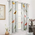 thumbnail image 2 of Watercolor Bird Window Curtain Panels Grommet Blackout Curtains Blackout Curtains for Living Room, 2 of 7