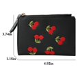 thumbnail image 3 of Lady Wallet Creative Embroidery Cherry Card Pouch Clutch Wallet Card Wallet, 3 of 10