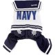 thumbnail image 2 of Boys Navy Captain Outfit Jumpsuit Sailor Outfit Small Dog Cat Puppy T-Shirt with Pants Chihuahua Outfit M, 2 of 4