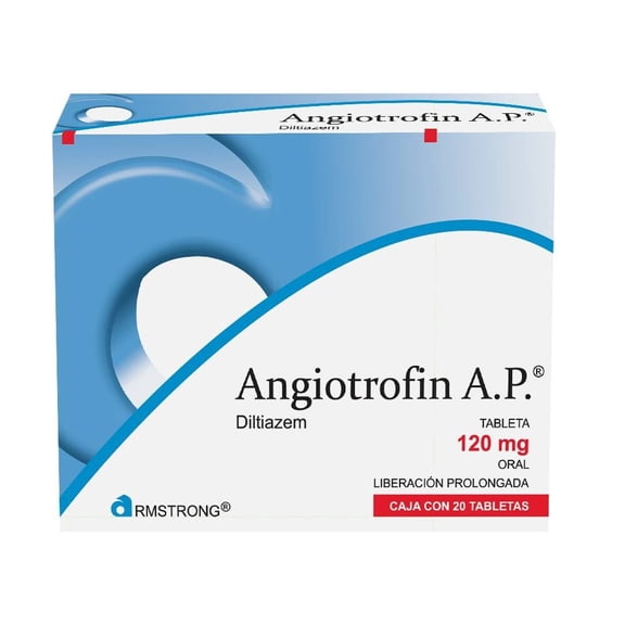 Angiotrofin A.P. 120 tabletas 20 pzas de 120 mg c/u