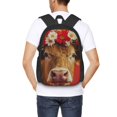 thumbnail image 5 of Daiia White And Red Daisy Cow Backpack for Men and Women -Durable Backpack Large Capacity, Water-Resistant Bag with Adjustable Straps and Laptop Compartment, 5 of 7