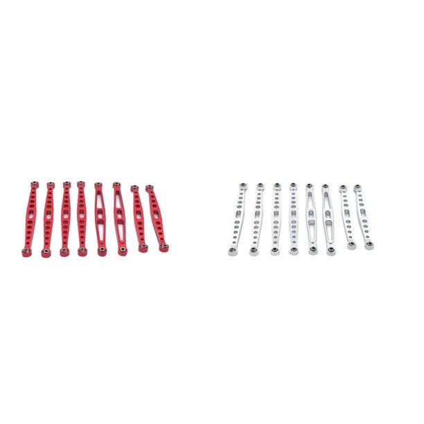 Enlace del servo de dirección,Piezas de actualización de coche RC Servo Link de dirección de metal,Accesorios del de varillaje de varilla de aleación de aluminio,1/10 RC Car Steering Baoblaze Enlace del servo de dirección