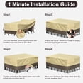 thumbnail image 2 of Gasee Patio Furniture Covers, Outdoor Table Furniture Cover Waterproof Canvas Rectangle 650D Patio Covers for Outdoor Furniture, Lawn, Deck, Backyard, Anti-fade & Tear Resistant, 2 of 6