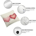 thumbnail image 4 of COMIO  Valentines Day Pillow Covers Pink Heart Love Valentines Day Pillows Winter Holiday Lumbar Pillow CoversOutdoor Pillowcase for Home Decor 2Pcs, 4 of 6