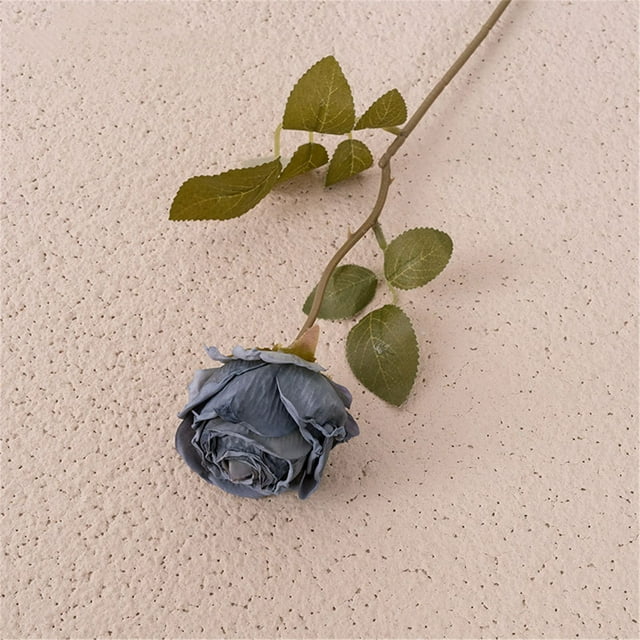 Rosa Artificial, Diseño Realista, Elegante Decoración para El Hogar, Centro de Mesa para Bodas, Arreglo Floral, Decoración de Oficina y Jardín, 39,5 Cm de Largo, 6,5 Cm de Diámetro.