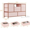 thumbnail image 3 of Trilenars 47.4 Inch 8-Drawer TV Stand in Pink for Living Room,Pink, 3 of 9
