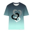 thumbnail image 4 of BLVB Womens Heart Shirts Short Sleeve Valentine's Day Crewneck Graphic Tees Tops Summer Casual T Shirts Valentines Gifts, 4 of 4