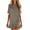 Brown, variant on Women’s Solid Waffle Knit Casual Mini Dress, Round Neck Short Sleeve Loose T-Shirt Dress with Ruffle Hem, Breathable Everyday Summer Dress for Errands Relaxed Outings Light Purple S