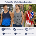 thumbnail image 5 of YUTK Mens Summer Tank Top New Fashion Casual Men's Summer Loose Waistcoat Print Sport Round-Neck Tank Features Orange 4Xl, 5 of 9