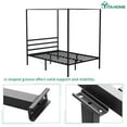 thumbnail image 2 of Dextrus Metal Platform Full Size Canopy Bed Frame Foundation Home Room, 2 of 7