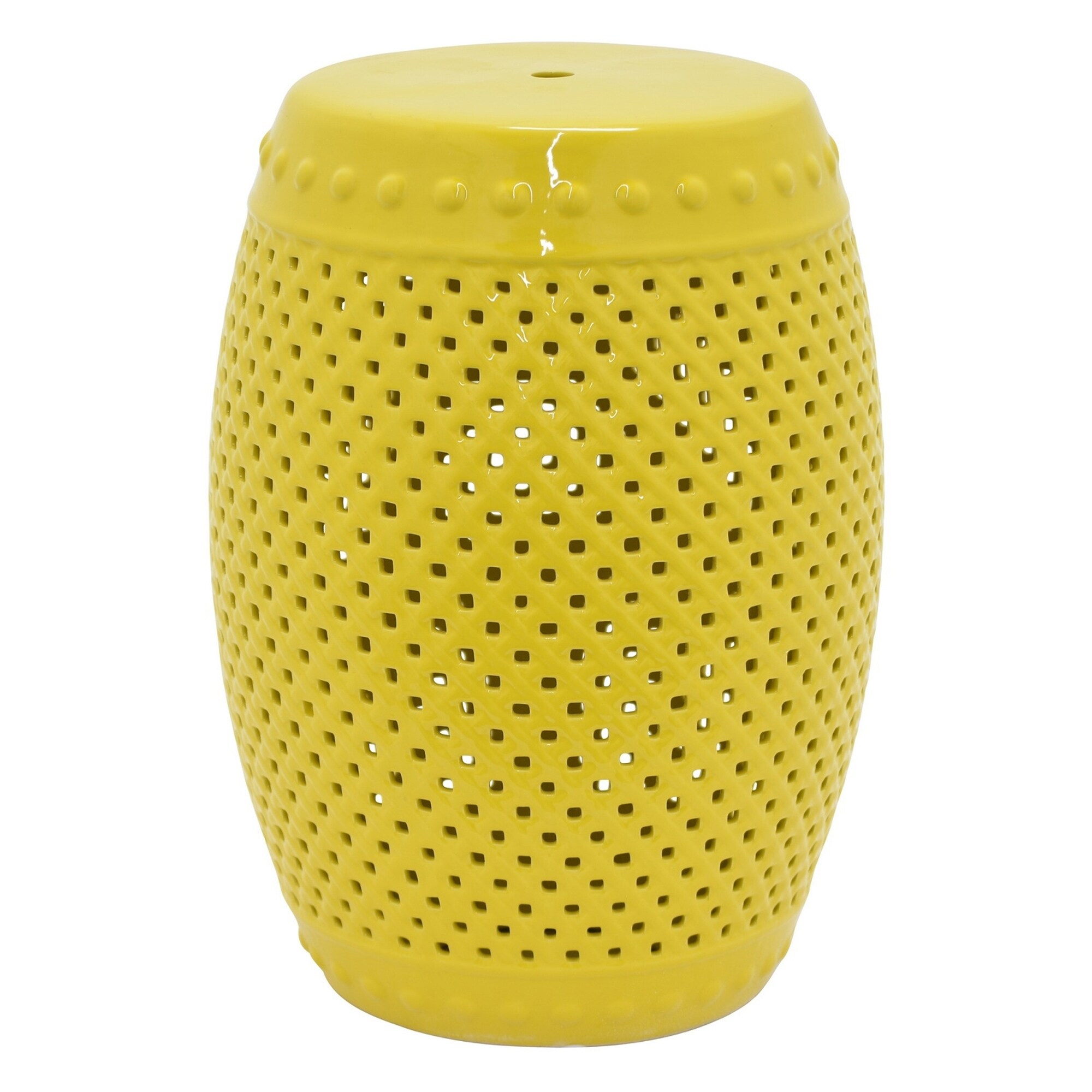 yellow ceramic garden seat