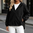 thumbnail image 2 of yillto Women's Raincoat Lightweight Jacket Hooded Windbreaker with Pockets Outwear Casual Windproof Coat, 2 of 7