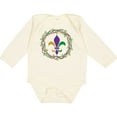 thumbnail image 3 of Inktastic Mardi Gras Fleur De Lis Beads Boys or Girls Long Sleeve Baby Bodysuit, 3 of 5