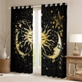 thumbnail image 2 of Manfei Western Tribal Sun Blackout Curtains Set of 2 (52x84 Each), Mystic Hippie Moon Print Window Curtains, Boho Stars Galaxy Curtains and Drapes, Curtains Blackout Room Decor, 2 of 6
