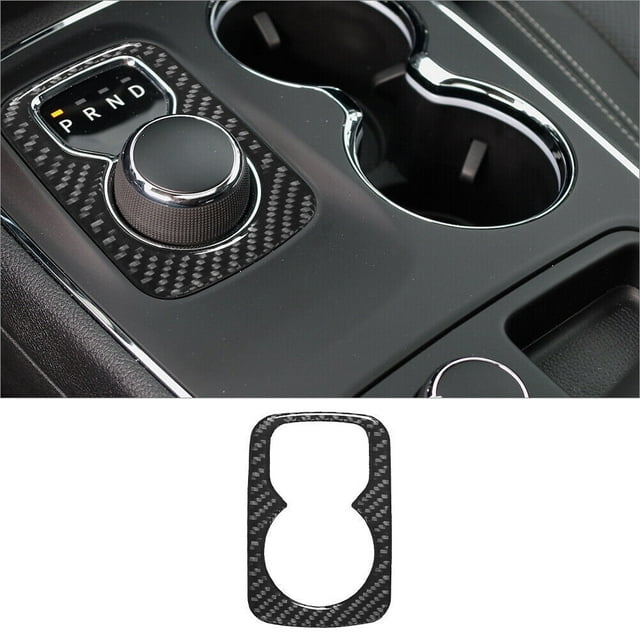 Real Bright Soft Car Interior Carbon Fiber Sticker DecorationCarbon Fiber Interior Console Gear Shift Knob Cover For Dodge DurangoAuto Car Protection Interior Accessories