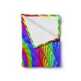 thumbnail image 2 of Rainbow Soft Flannel Fleece Throw Blanket, Psychedelic Spiral Pattern Vibrant Geometric Arrangement in Contemporary Style, Cozy Plush for Indoor and Outdoor Use, 70" x 90", Multicolor, by Ambesonne, 2 of 5