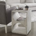 thumbnail image 2 of Uttermost Hans Table d'Appoint en Bois de Sapin Style Côtier Finition Ivoire, 2 of 5