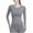 Gray, variant on hotojiny Workout Tops for Women Stretchy Crew Neck Long Sleeve Shirts Breathable Slim Fit Running Yoga T-Shirts with a Thumb Hole