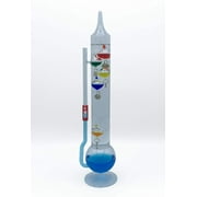 13" Tall Galileo Thermometer / Goethe Ball Barometer Combo Unit