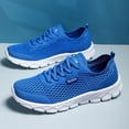 thumbnail image 5 of Mens Sneakers Male Dress Sneakers for Men Men Summer Lightweight Breathable Mesh Shoes Running Shoes Mesh Shoes Lace Up Large Size Casual Sneakers(Blue,US 11), 5 of 7