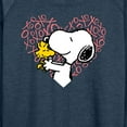 thumbnail image 3 of Peanuts - Snoopy Woodstock Xo Heart - Women's Lightweight French Terry Long Sleeve Shirt, 3 of 6