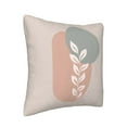 thumbnail image 2 of Square Throw Pillow Covers with Core, Wallpaper Leaf Boho Print Pillows for Sofa Beds, 20 x 20 inches Pink, 2 of 9