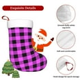 thumbnail image 5 of Salouo Purple Black Buffalo Plaid Print Christmas Stockings,Large Xmas Stocking Set of 1 Holiday and Farmhouse Stocking for Christmas Holiday Party Decoration(17.7*11 Inch), 5 of 7