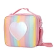 thumbnail image 2 of Bolsa térmica para el almuerzo infantil, tipo bandolera | Lonchera de tela Oxford con lentejuelas y purpurina | Bolsa térmica impermeable y resistente a las manchas para la escuela y picnics, 2 of 6