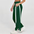 thumbnail image 5 of Wide Leg Sweatpants Womens High Waist Baggy Striped Sweat Pants Loose Stretch Casual Drawstring Pants With Pockets, 5 of 9