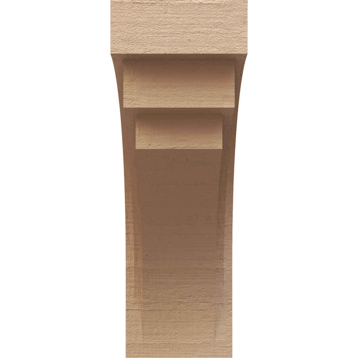 12"W x 24"D x 36"H Classic Rockford Rough Cedar Woodgrain TimberThane Corbel, Primed Tan