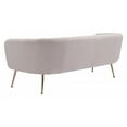 thumbnail image 6 of Glam Ivory Channeled Velvet with Gold Sofa, 6 of 10