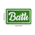 thumbnail image 3 of KOYPTL Waffle Bath Mat Boho Flocked Bath Rug Absorbent Non Slip Ultra Soft Bathroom Mats Machine Washable Knit Bath Rugs with Bath Letter for Bathroom Bedroom Kitchen Tub 16*24" Green, 3 of 6