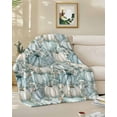 thumbnail image 2 of Throw Blanket Fleece Throw Blanket 40x50in, Thanksgiving Pumpkins Botanical Seamless Soft Lightweight Bed Blankets Fall Eucalyptus Leaves Fuzzy Couch Blankets for All Season, 2 of 7