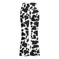 thumbnail image 4 of Whouriu Girls High Rise Leggings Cow Print Soft Stretch Workout Flared Pants, Sizes 1-14, 4 of 4