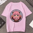 thumbnail image 3 of Camiseta estampada de Manga Anya Forger para mujer, remera de Anime Rosa divertida de la familia Spy X, playera informal Harajuku de Manga corta para mujer, 3 of 5