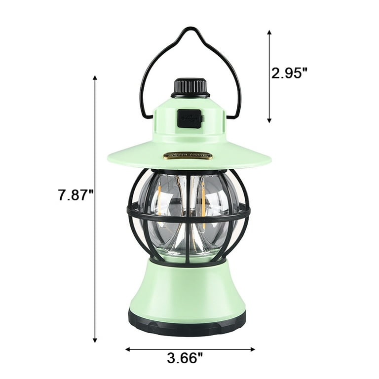 Rechargeable Portable Retro Camping Lamp Abs Led Vintage Lantern