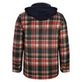 thumbnail image 5 of lcziwo Daily Deals Winter Warm Fleece Lined Shirt Coat for Men Casual Button Up Hooded Thicken Lattice Long Sleeve Jacket with Pockets,Multicolor,S, 5 of 6