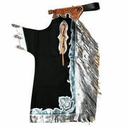 Hilason Handmade Genuine Leather Chaps Adult Handtooled Rodeo Bull Riding