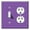 Outlet / Toggle Combo (2-Gang), variant on WIRESTER Triple 1-Gang Decorator Light Switch and 2-Gang Toggle Wall Plate/Switch Plate Cover, Solid Orchid Purple