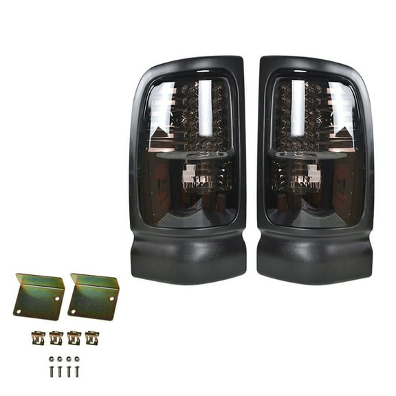 LABLT Black Housing LED Tail Light Brake Lamp Replacement for 1994-2001 Dodge Ram Truck 1500 2500 3500