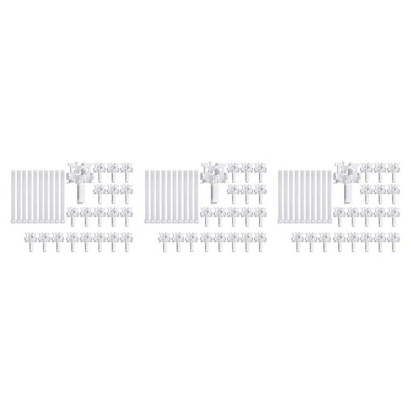 Vertical Blind Repair Carrier with Stem Vertical Blinds Repair Kit White Blinds Replacement Parts60Pcs